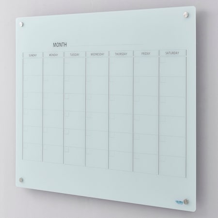 Global Industrial Glass Dry Erase Board, 36, 48, White 695529